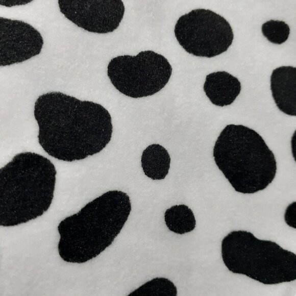 Sewing Fabric Black and White Cow Spots Brushed Nylon 2.4 yd x 60" Wide Width - Picture 2 of 7